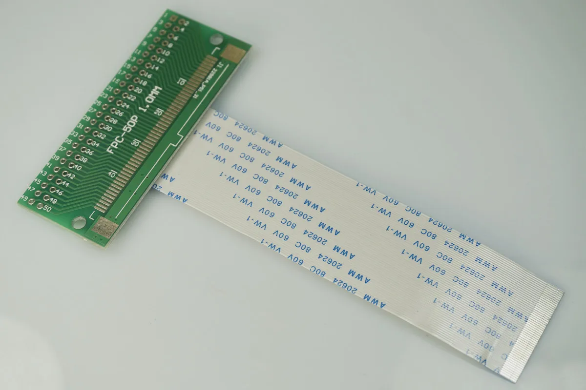 2 комплекта Кабель FFC FPC 50 Pin 0 5 мм Шаг до 54 сквозное отверстие DIP PCB адаптер 60 100 150 200