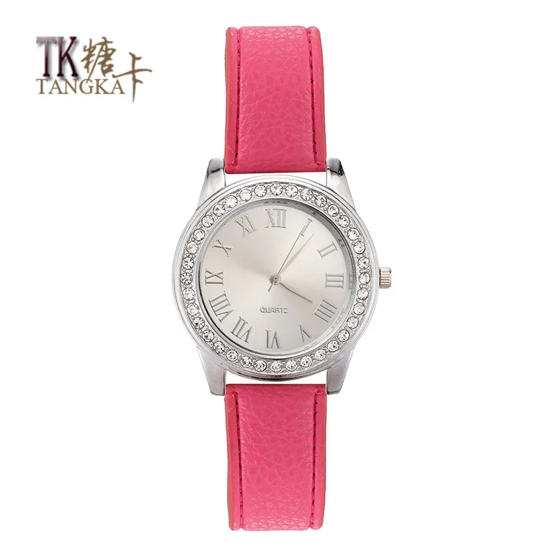 

2017Fashion Luxury brands leather Quartz Crystals Watch Women dress Wrist Watches Female Clock Quartz-watch Reloj Mujer
