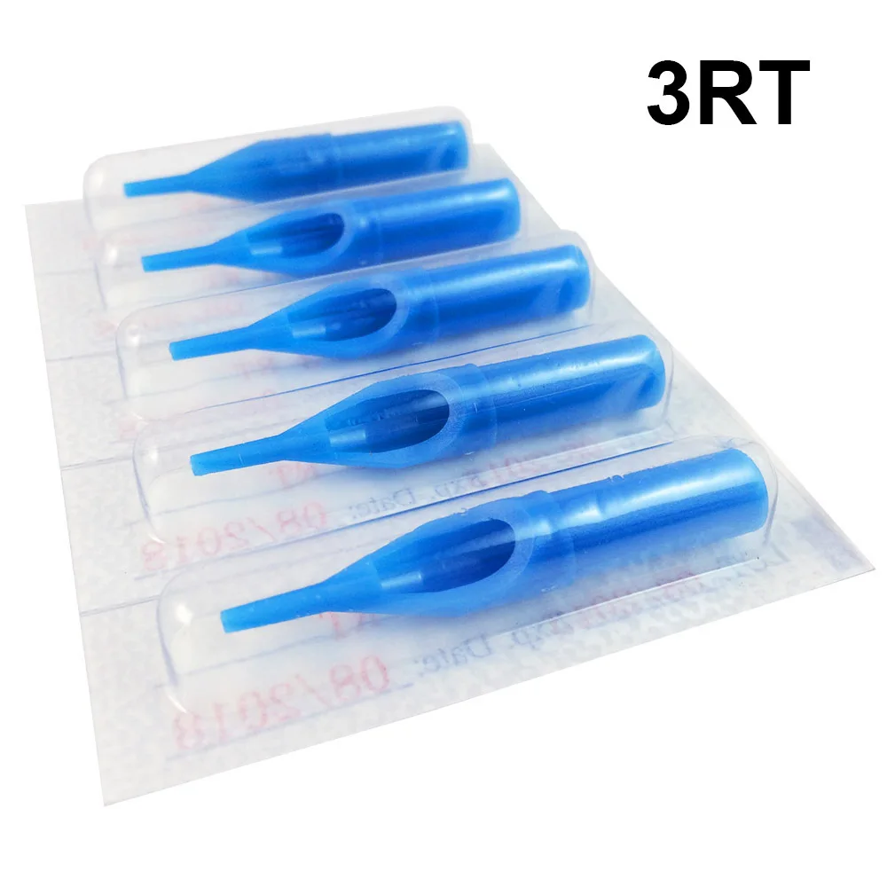 3RT 50 PCS/lot Round Tip Tattoo Disposable Nozzle Tip High Quality Plastic Tips For Tattoo Machine Supplies Free Shipping