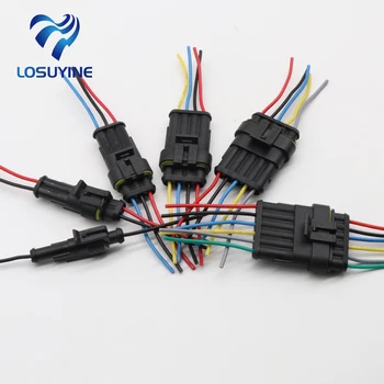 

Auto wire connector 1 2 3 4 5 6 Way 1P 2P 3P 4P 5P auto connector Male & Female Waterproof Electrical Connector Plug with cable