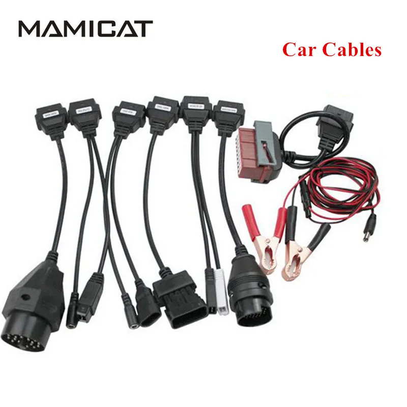 Free SHipping Cables For CDP Pro OBDII Cars Diagnostic Interface Tool For delphi Full set 8pcs