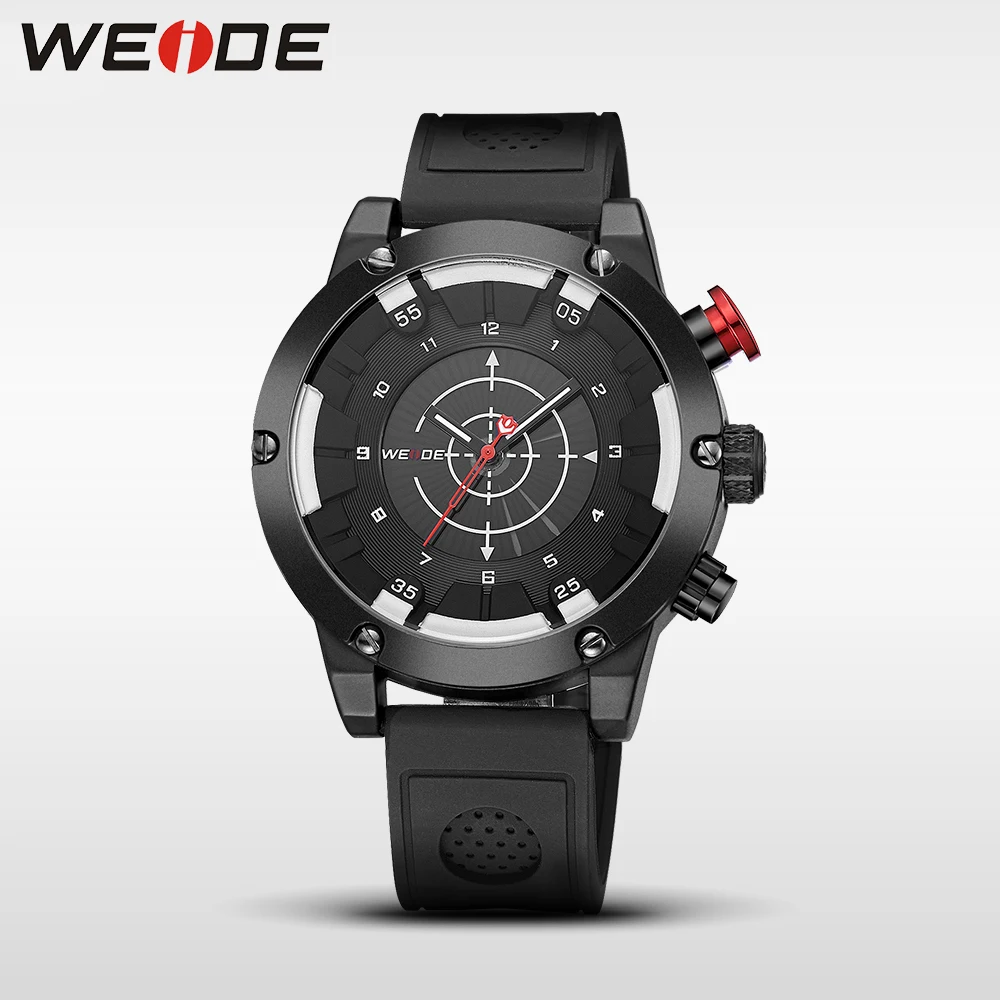 WEIDE Роскошные оригинальные силиконовые часы кварцевые мужские спортивные шокер