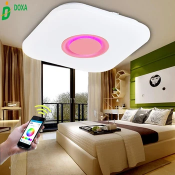 

2017 Smartphone APP Control Music Acryl Led Ceiling Light Fixtures with Bluetooth Speaker 36W RGB Color Changing Dimmable Lights