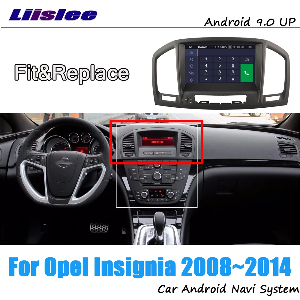 Clearance Liislee Android 9 4+32G For Opel Insignia 2008~2014 Stereo Car Video Carplay GPS Navi Map Navigation System Multimedia 1