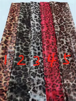 

Beautiful Leopard pattern YG-614 special 5 yards/pcs embroidered African french lace net tulle fabric