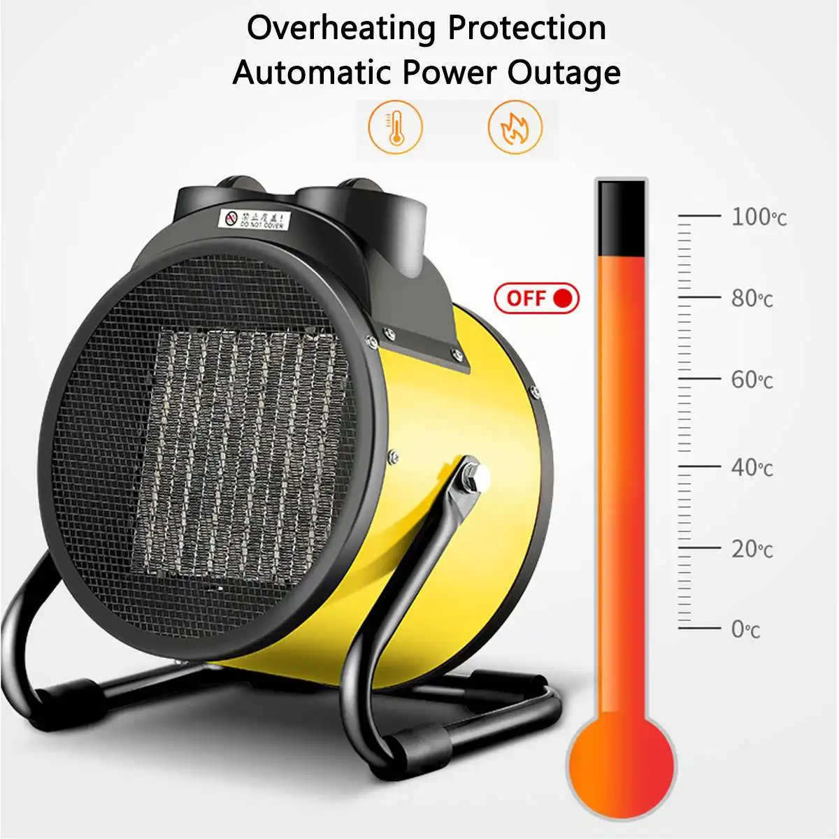  2000W/3000W Portable Ceramic Space Electric Heaters High Power Air Heater Ceramic Fan Warmer For In