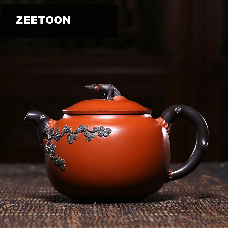 

400cc Authentic Yixing Teapot Chinese Healthy Purple Clay Fun Pot Master All Handmade Kung Fu Tea Set Creative Zisha Home Decor