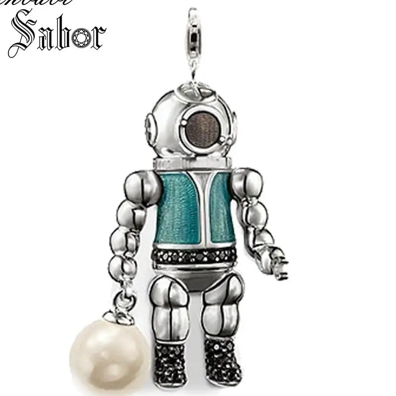 

Pendant Aquanaut Diver Aliens For Women & Men 925 Sterling Silver Gift Fit Fashion Necklace thomas