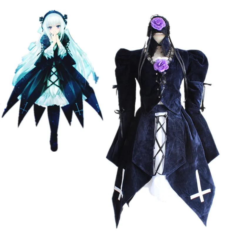 Peach-Pit Rozen Maiden Mercury Lamp Униформа Аниме Косплей Костюм Suigintou платье лолиты + свободный