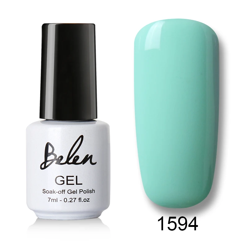 Belen 7 мл чистый цвет УФ-гель для ногтей полуперманентный лак штамповка Эмаль живопись гель лак геллак гель лак - Цвет: 1594