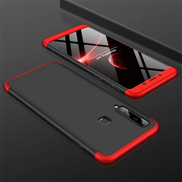 Чехол для samsung Galaxy A9 Pro, роскошное кольцо, магнетизм, оболочка для samsung Galaxy A7 A9 Star Lite A8 A6 Plus Coque - Цвет: red black