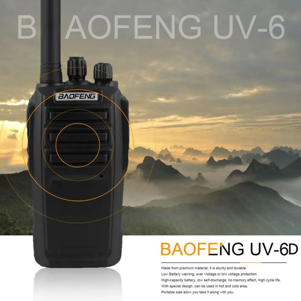 

2018 NEW Arrival Baofeng UV6 Dual Frequency Walkie Talkie + Earphone EU US UK Plug