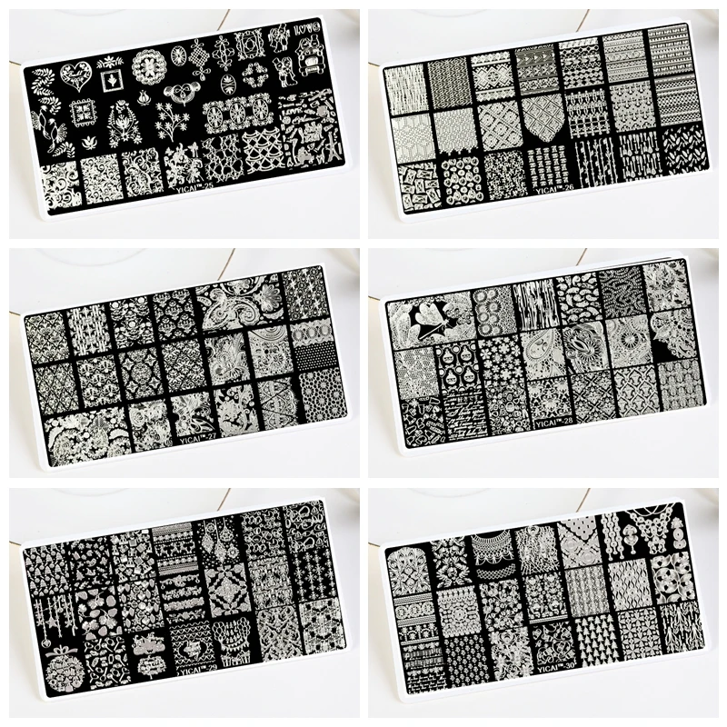 1 шт изображения пластины YICAI моды шаблон для стемпинга для нейл-арта, DIY изображения штамп пластины ногтей штамповки пластины(40