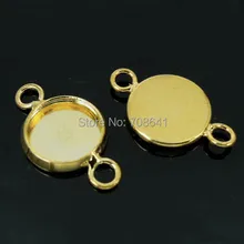Заготовки круглые изогнутые гладкие ободки с 2 петлями соединители браслета Основы Камея Кабошоны Настройки DIY Материал результаты многоцветные