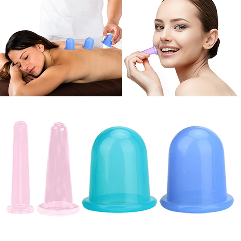 

Channy 1pc/2pcs Vacuum Silicone Cupping Body Massager Anti Cellulite Vacuum Cans Silicone Cupping Cups Back Body Massage Helper