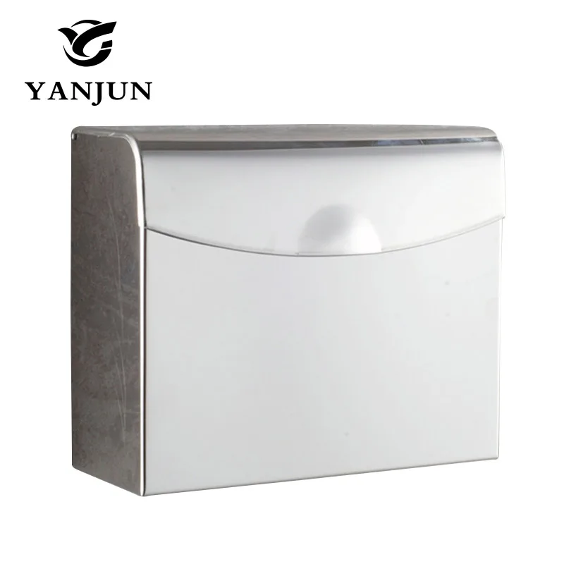 

Toilet Paper Box Tissue Holder Bathroom Accessories Stainless Steel Square Paper Holder Furniture Hardware Yanjun YJ-8603
