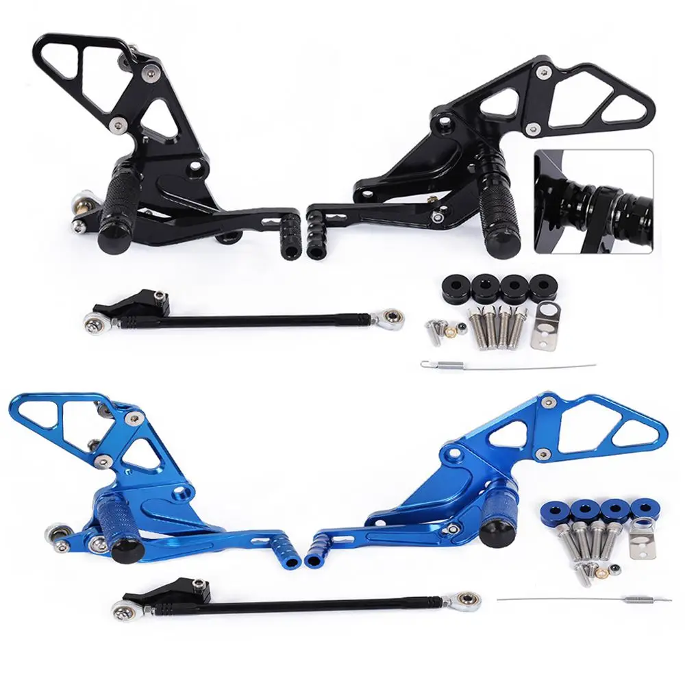 Motorcycle CNC Aluminum Adjustable Footrest Rearset Foot Pegs For