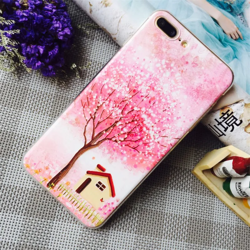 Рельефный чехол для телефона с рисунком iphone 6 s Puls 7 8 Plus 5 5S X цветной модный 3D олень