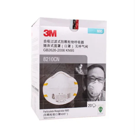 

3M 8210 Mask 10pcs/lot Dust masks Anti-particles Anti-pm2.5 N95 Standards Masks Working Respirator Welded High quality L0407t