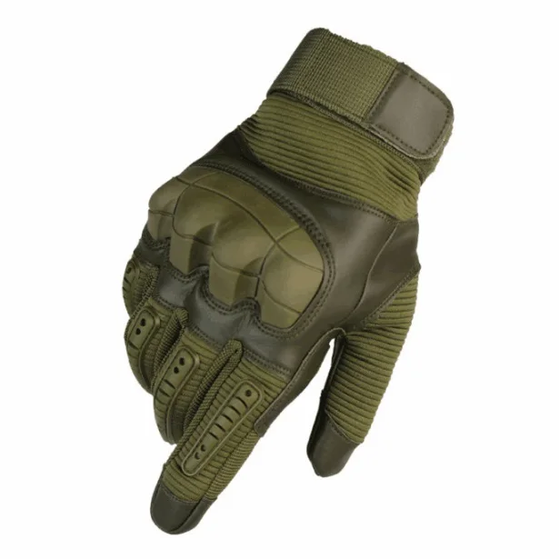 

Touch Screen Tactical Rubber Hard Knuckle Full Finger Gloves Military Army Paintball Airsoft Bicycle Combat PU Leather Glove Men