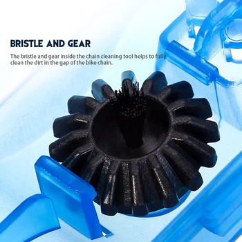 ZK30 Portable Bicycle Chain Cleaner Bike Brushes Scrubber Wash Tool Mountain Cycling Cleaning Kit Outdoor Accessory 4