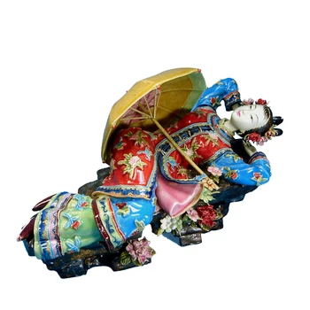 

Antique Statues for Decotation Chinese Beauty Crafts Collectibles Vintage Porcelain Figure Figurine for Christmas Gifts