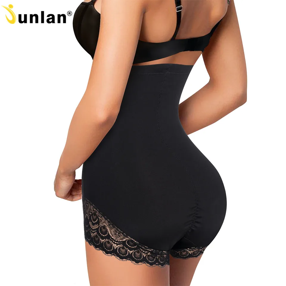 

Junlan High Waist Butt Lifting Shaper for Women Slimming Booty Lifter Nylon Corrective Shaping Shorts Underwear Hip Enhancer