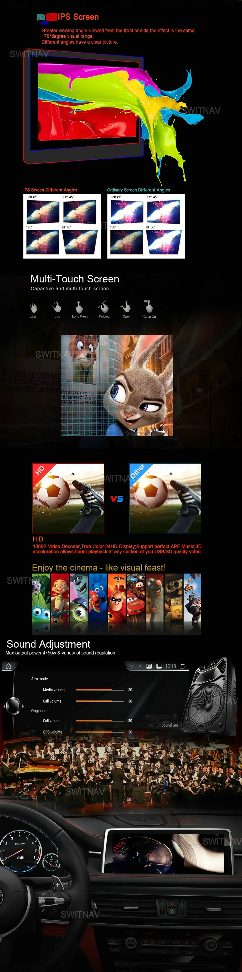 Best 6 core Android 8.1 CAR DVD FOR  BMW E87 (2006- 2012) player audio Multimedia stereo monitor ips 10.25" screen 4