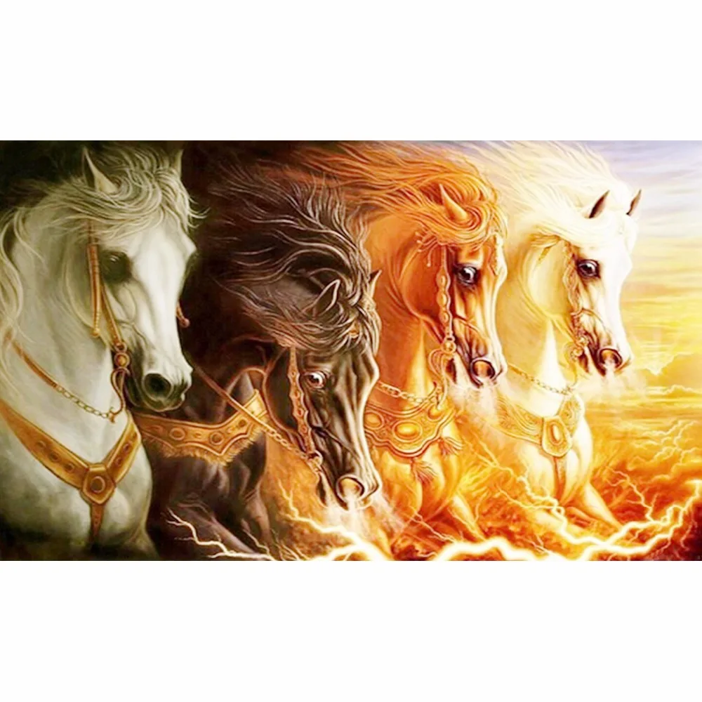 

Diy Diamond painting animal diamond cross stitch crystal square diamond sets unfinish decorative Diamond embroide Fine horse zx