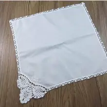 Высокое качество белый хлопок компьютер Швейцарский Тонкий кружева вышивка платок кружева цветы женский платок