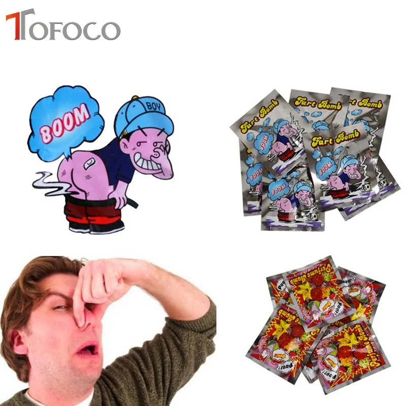

TOFOCO 10Bag/Lot Fart Bomb Bags Fragrant /Smelly Stink Bomb Exploding Mini Bags Novelty Shocker Gags Practical Jokes Prank Toy