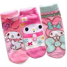 Носки my melody, носки до щиколотки с рисунком кролика, милые женские носки, японские носки, 10 пар/партия