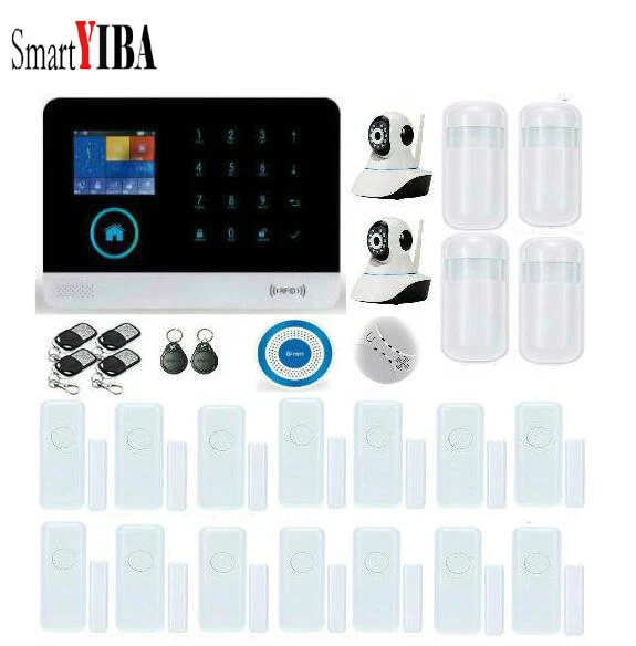 SmartYIBA GSM WIFI IOS Android APP Remote Control Home Security Smart House Camera Alarm System Fire Smoke Detector Alarm SmartYIBA GSM WIFI IOS Android APP Remote Control Home Security Smart House Camera Alarm System Fire Smoke Detector Alarm