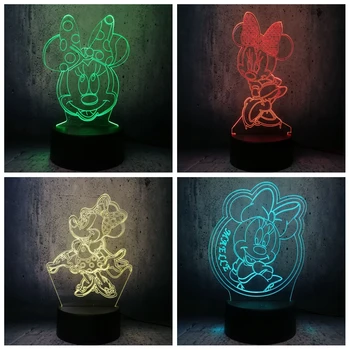 

3D LAMP Minnie Mouse CREATIVE DISPLAY LED light lava exhibition children room decor home table night lighting beauty girl gifts