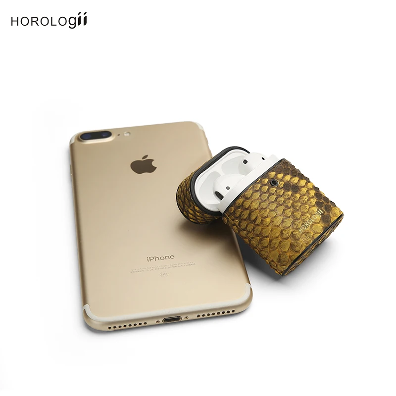 Horologii бесплатно Пользовательское имя для airpod чехол из кожи питона Прямая