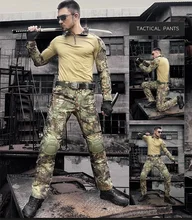 Охота уровня gen2 Боевая униформа костюм мультикам армия рубашка и брюки с локоть и наколенники для пейнтбола военные леса Варгейм