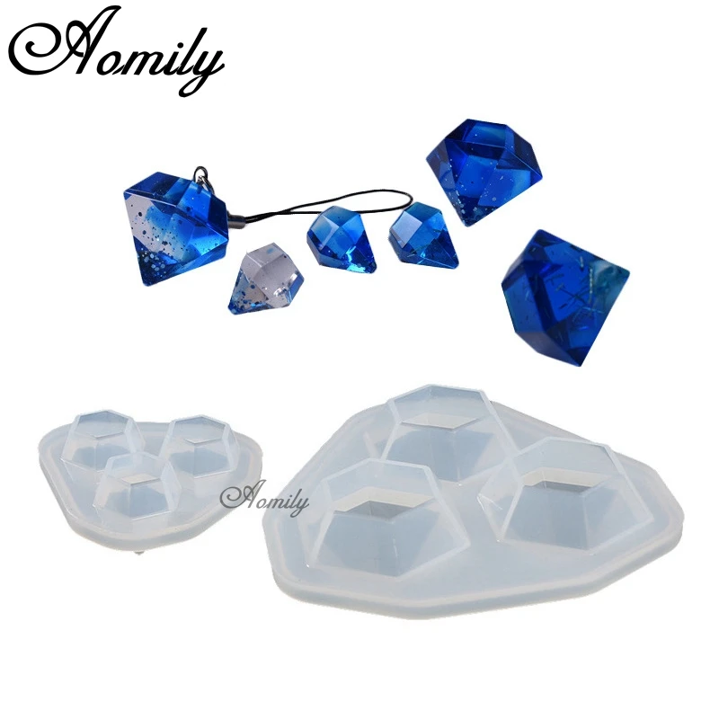 

Aomily 3D Diamonds Shaped Silicon DIY Pastry Bar Ice Block Soap Mould Artwork Chocolate Jelly Candy Cake Bakeware Mold Gift