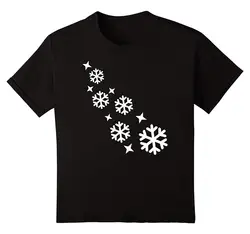 Футболка со снежинками брендовая Хлопковая мужская одежда мужская облегающая футболка с коротким рукавом Новинка Мужская футболка с