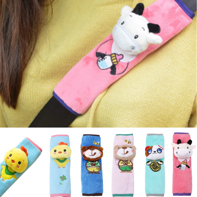 

Cartoon Car Sefety Seat Belt Cover Child Seat Belt Cushion Shoulder Pads Protection Baby Stroller Plush Padding Auto Accessories