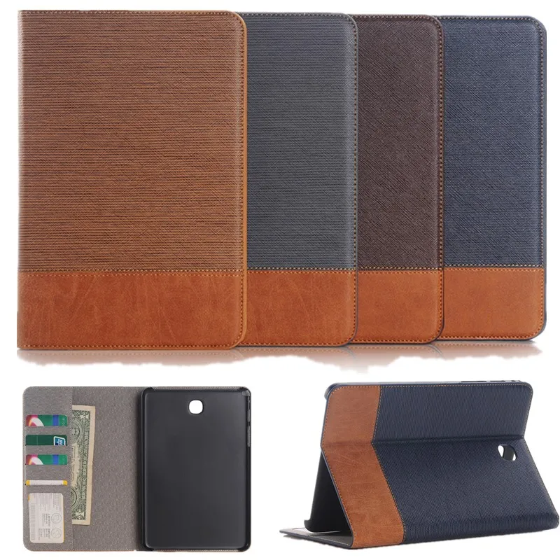 

2017 Business Leather Case for Samsung Galaxy Tab A 8.0" T350 T355 P350 P355 Tablet Support stand Cover with Card Solt+Film+Pen