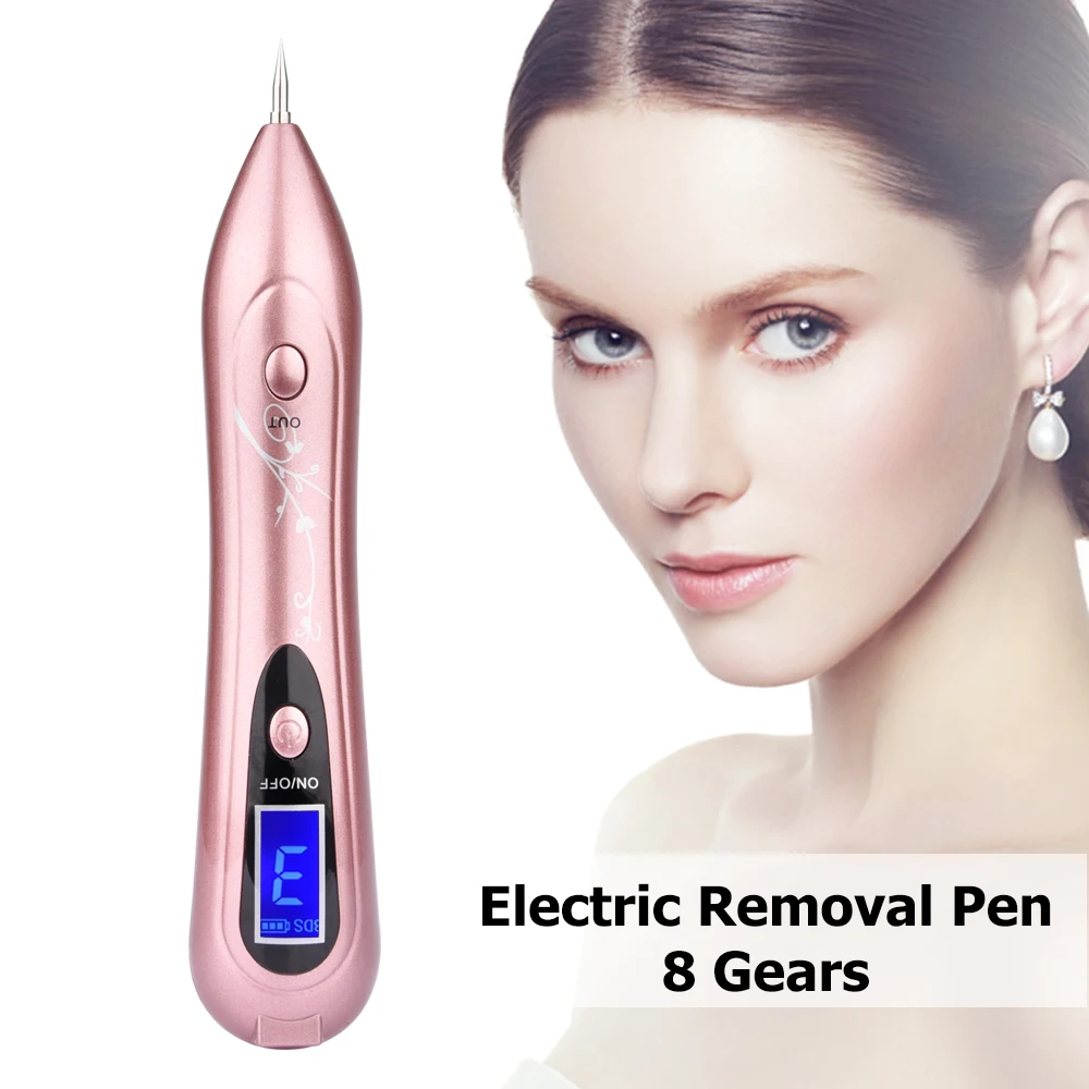

2018 Newest 9 Gears Laser Mole Tattoo Freckle Removal Pen Portable Electric LCD Spot Wart Eraser Mole Remover Dropshipping