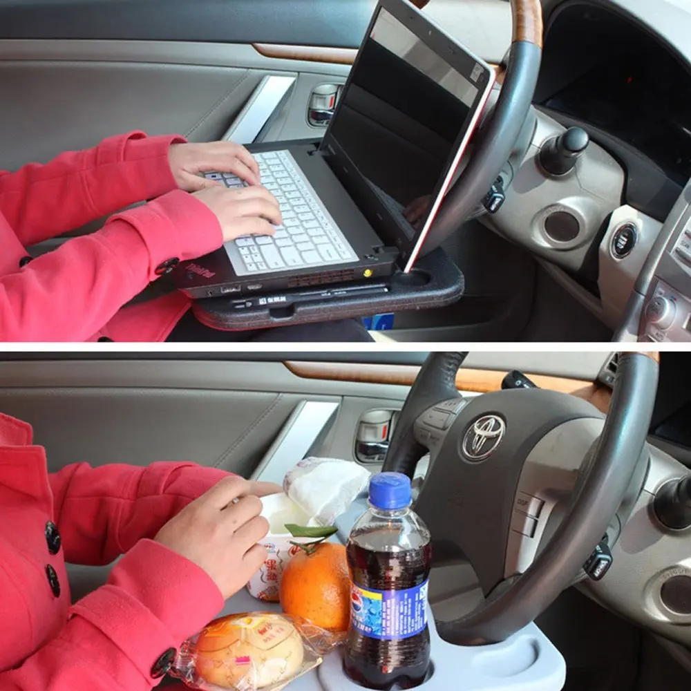 COGEEK Black Car Multifunction Steering Wheel Card Laptop Tables, Car ...