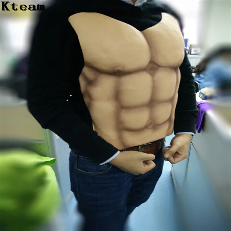 

New Halloween Funny Decoration Fake Muscle Men Belly Chest Skin Eva Foam Fancy Funny Dress Party Decor Fake Chest Fake Belly Toy