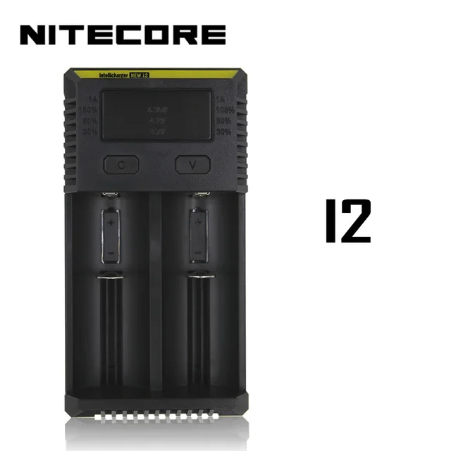 Бренд Nitecore зарядное устройство D4 D2 I4 I2 lcd интеллектуальное зарядное устройство Li-Ion 18650 14500 16340 26650 AAA AA 12 В - Цвет: I2