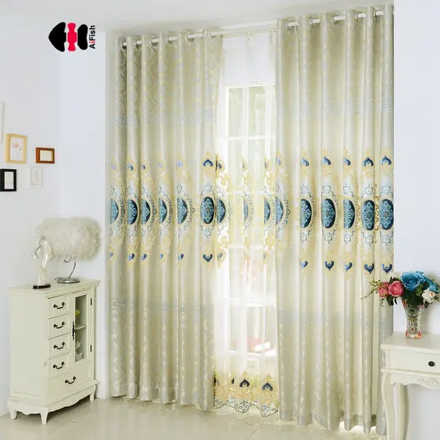 European Clical Velvet Embroidered Flower Blinds Luxury Chenille European Clical Velvet Embroidered Flower Blinds Luxury Chenille Wedding Bedroom Nursery Window Treatment D Gauze Wp326c