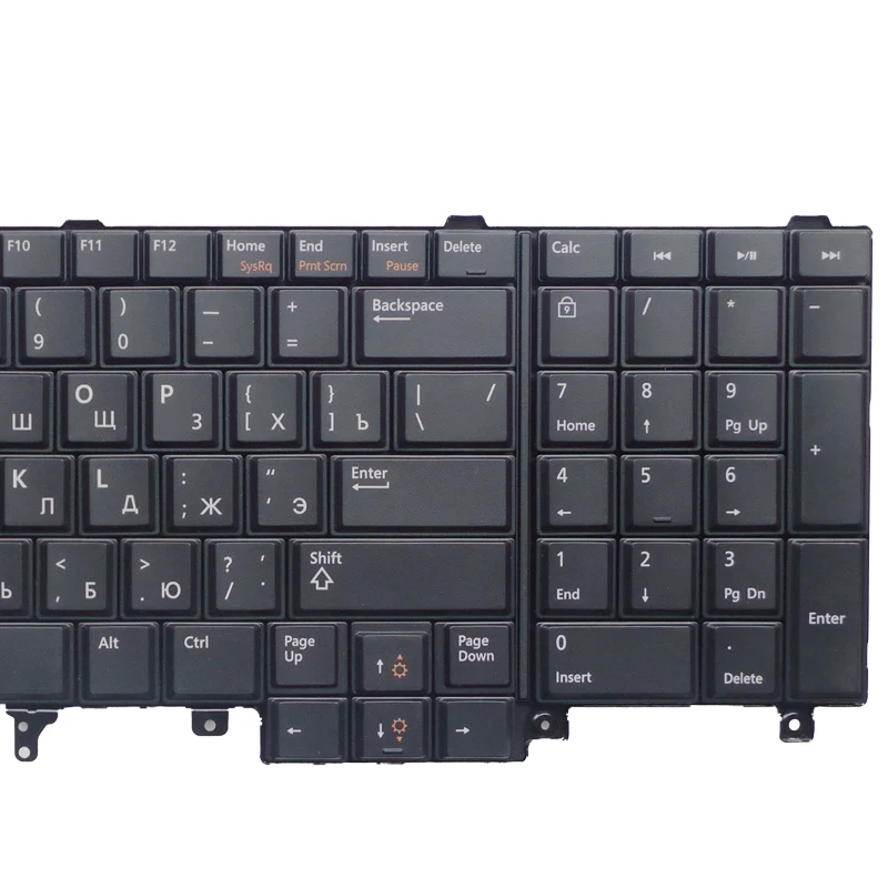  GZEELE Laptop Keyboard for Dell E6520 E5520 M4600 M6600 E5530 E6530 M4700 M6700 RU layout new black