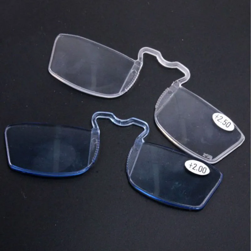 Legless clip nose reading glasses portable men's and women's universa reading glasses mini wallet glasses 2