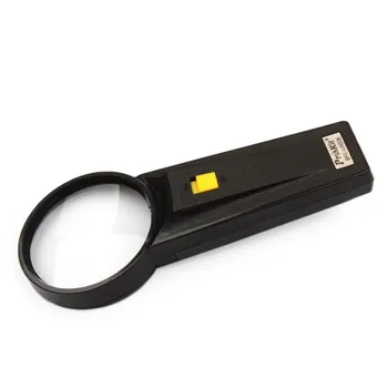

Round Hand-held 4X Magnifier with Illumination for viewing Micro PC Reading Objects Board Newspaper Books 8pk-ma006