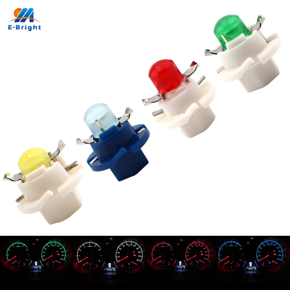 

YM E-Bright 10 PCS COB 1 SMD 12V B8.4D B8.4 D Dashboard Light Bulb Warning Indicator Light Interior Car Instrument Lights