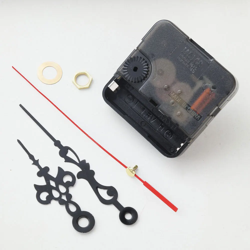 

Practical DIY Clock Black Silent Quartz Wall Clock DIY Repair stitches and screw gasket Spindle Movement Mechanism Part